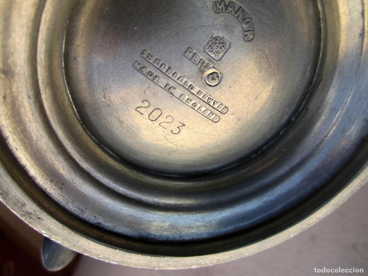 Antig&uuml;edades: Jarrita con asa de pewter, inglaterra, marcas en la base - Foto 7