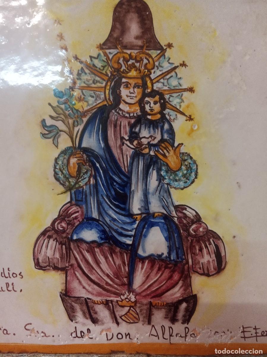 Antig&uuml;edades: Azulejo religioso Virgen del Don - Foto 1