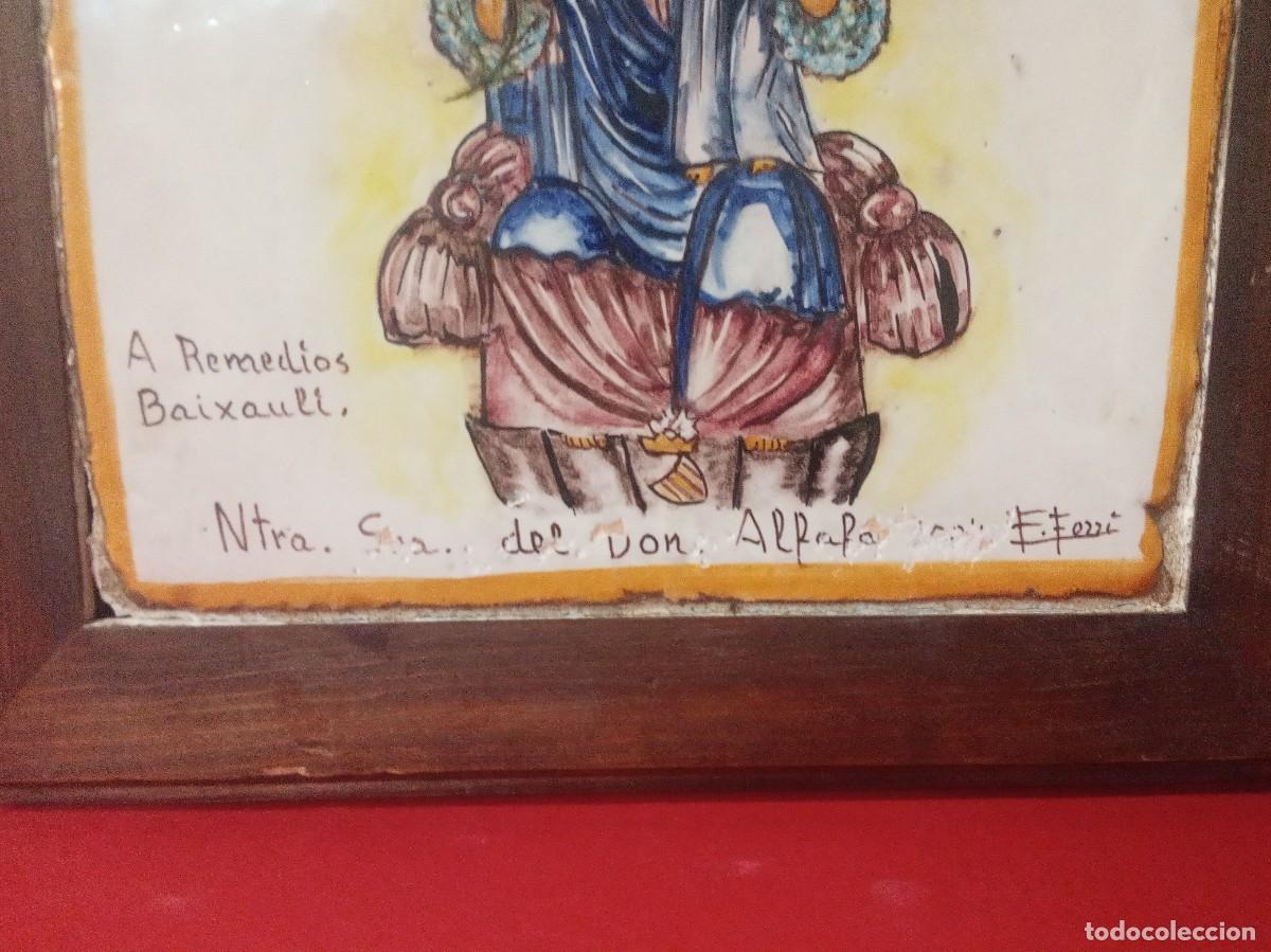 Antig&uuml;edades: Azulejo religioso Virgen del Don - Foto 2