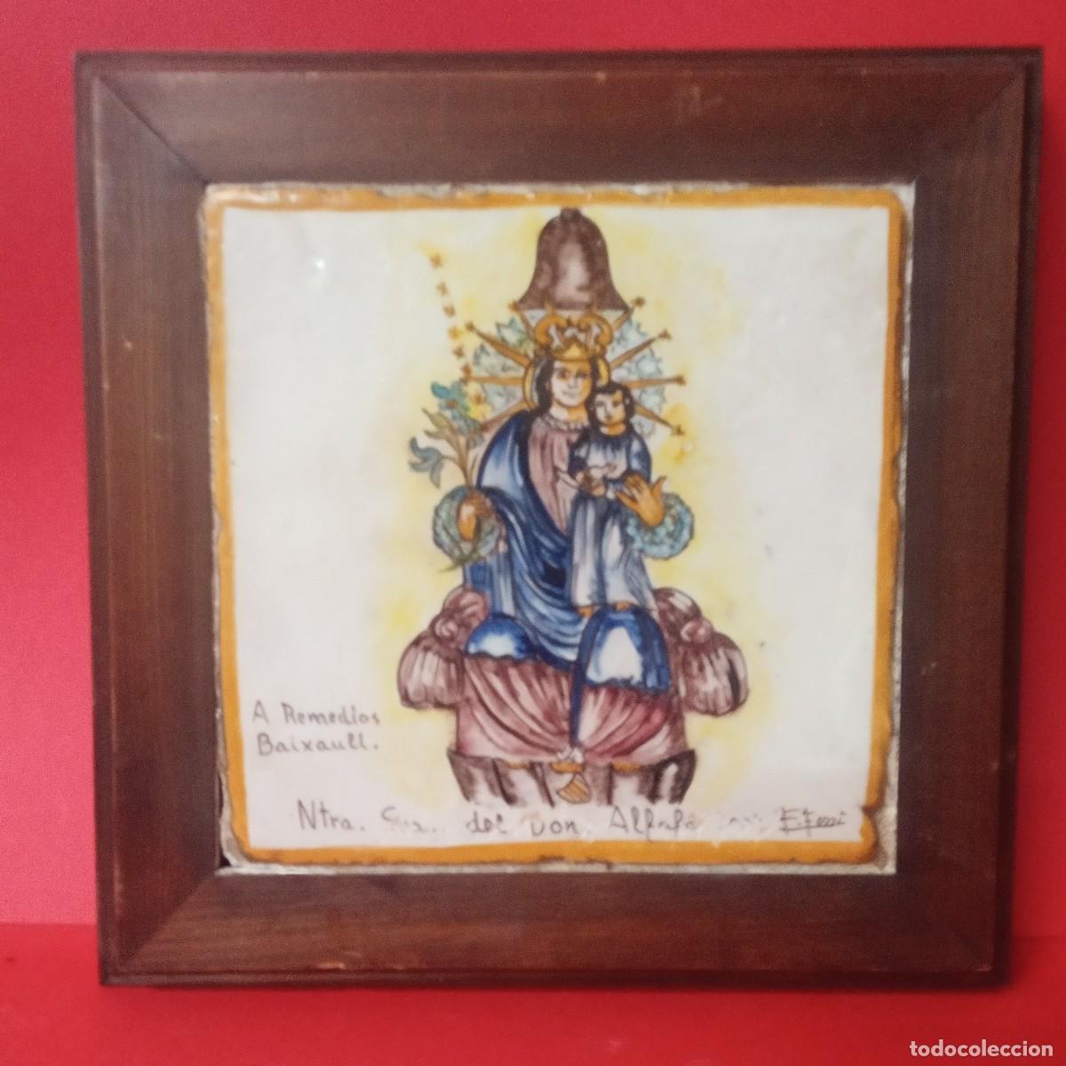 Antig&uuml;edades: Azulejo religioso Virgen del Don - Foto 3