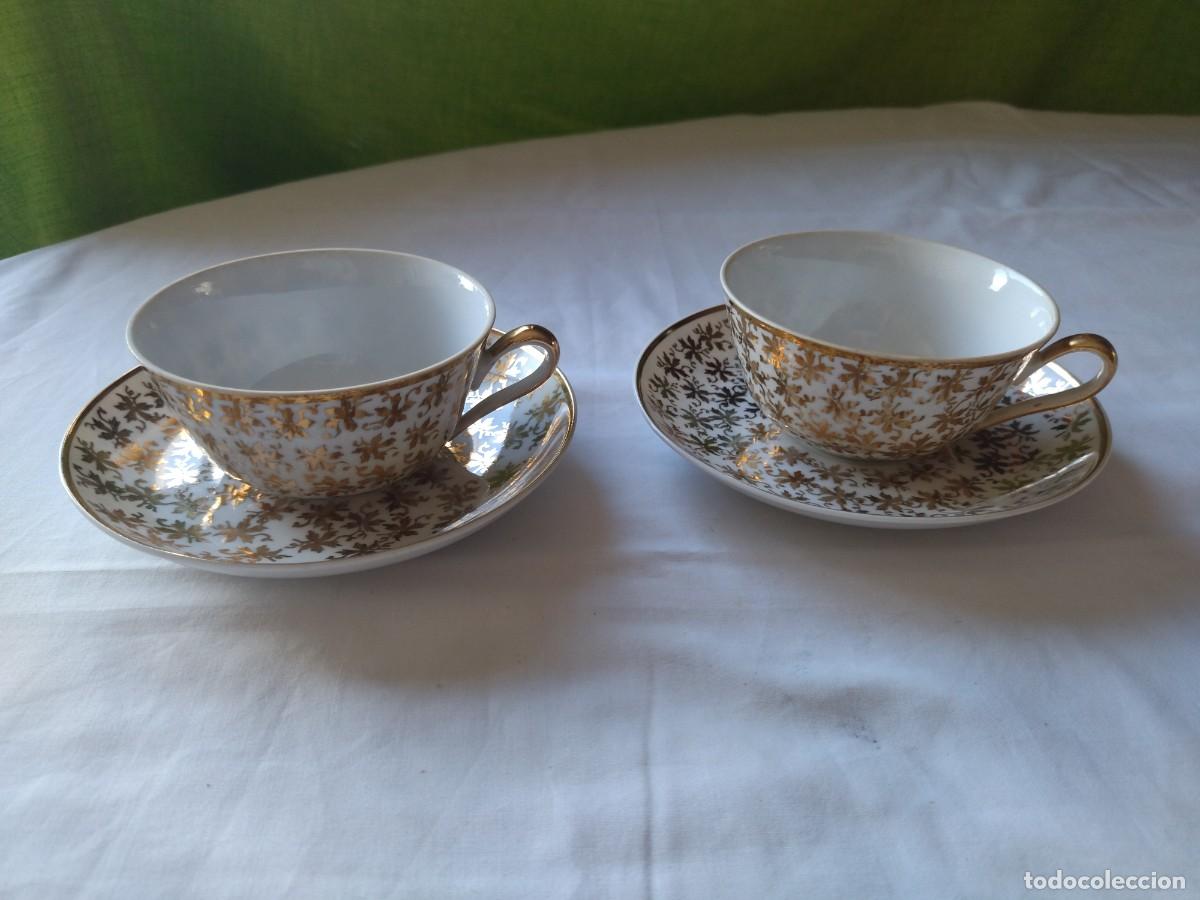 Antiquit&eacute;s: Precioso tu y yo de t&eacute; de porcelana mz zchecoslovakia, decoracion oro.