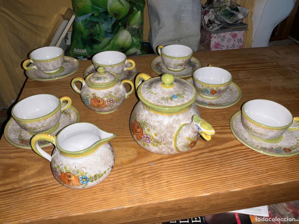Antiguidades: Juego de cafe te ceramica deruta calidad y dise&ntilde;o 15 piezas ver fotos