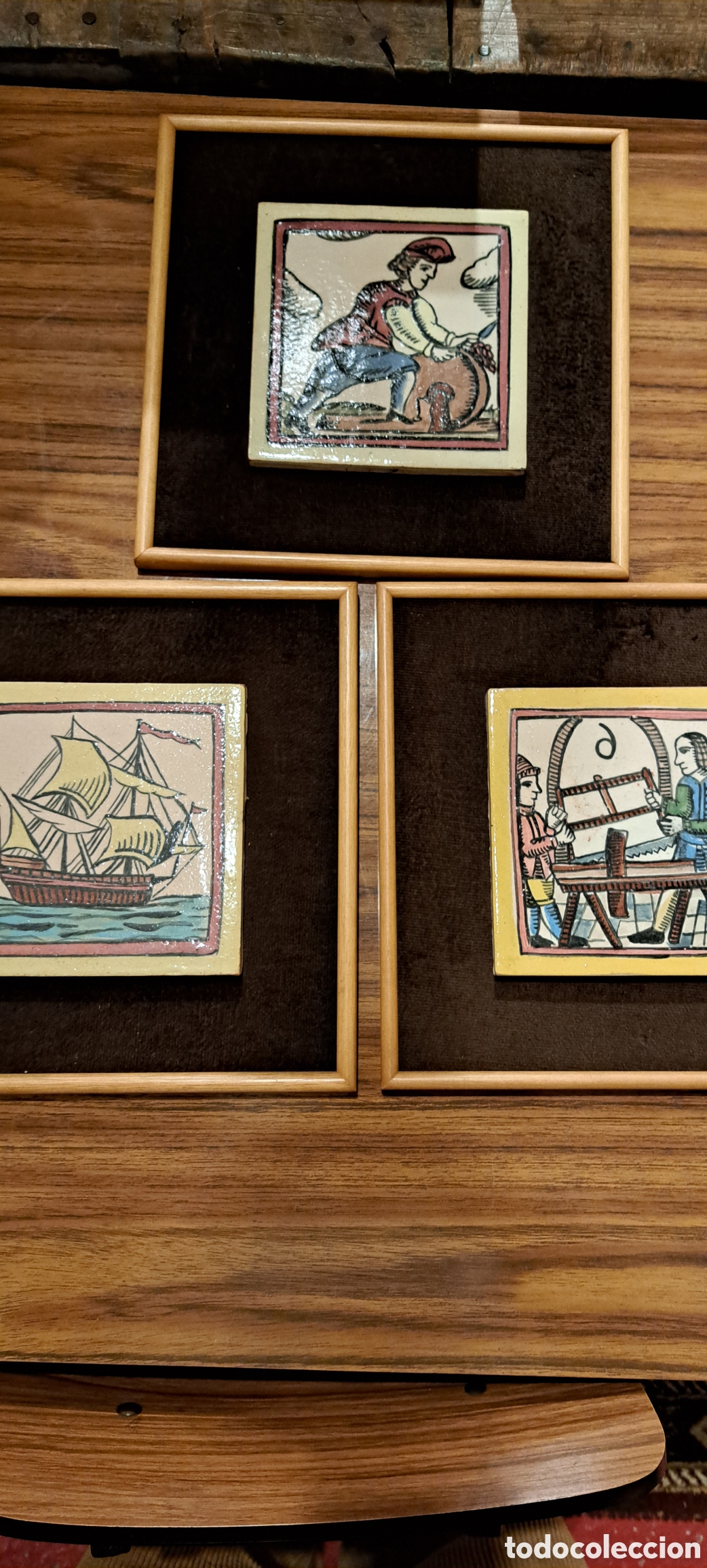 Antig&uuml;edades: Azulejo antiguo enmarcados - Foto 1