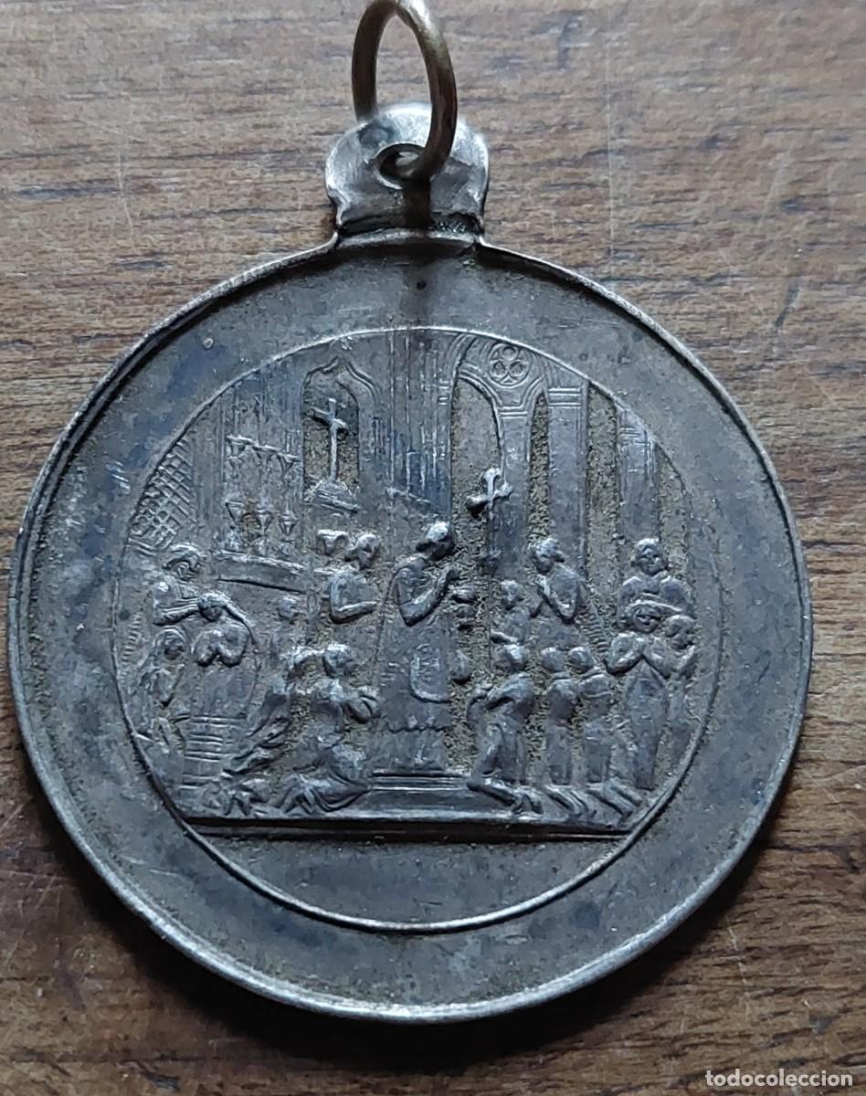 Antig&uuml;edades: Medalla confirmaci&oacute;n de la comuni&oacute;n 1891 plata - Foto 1