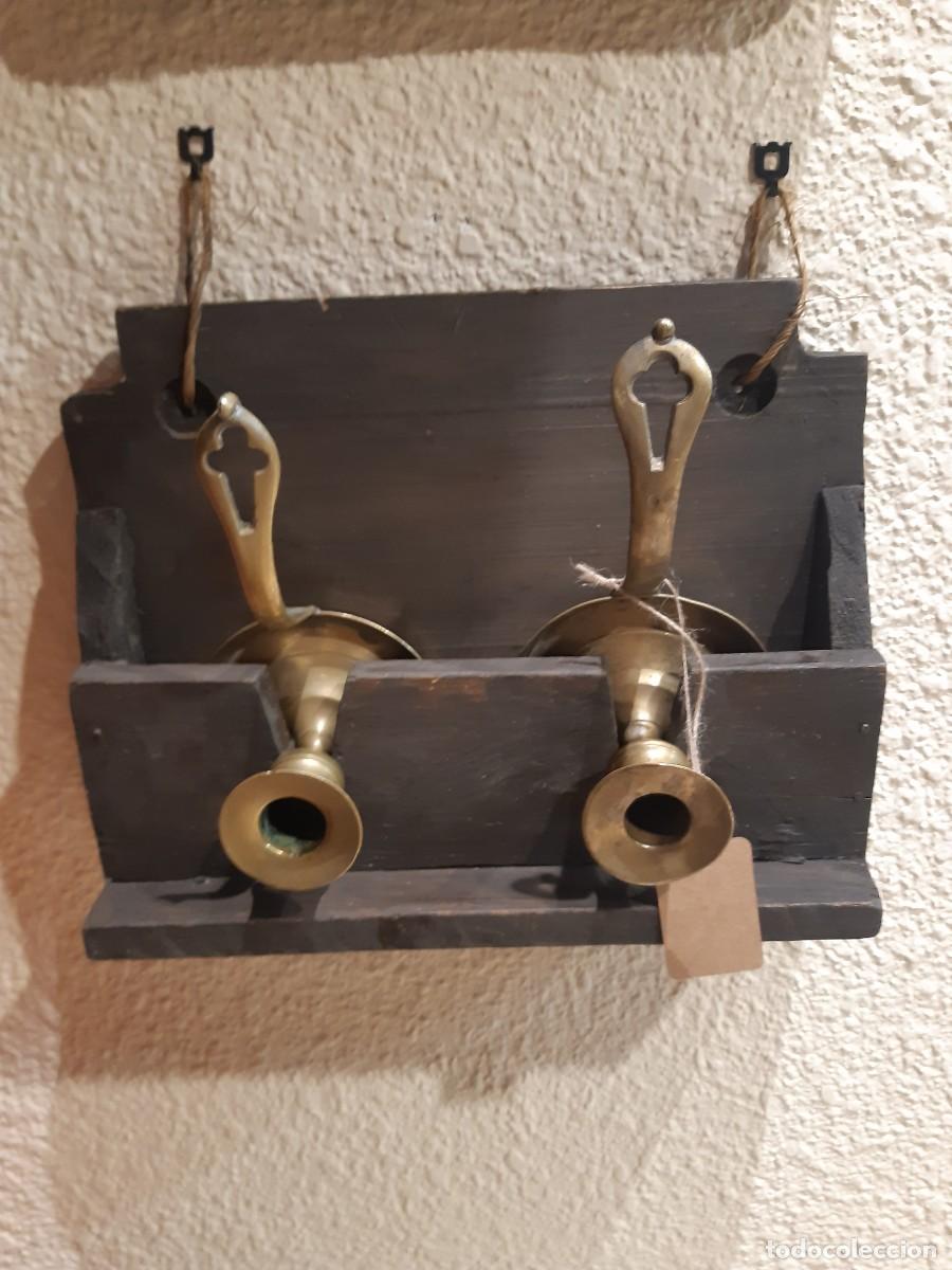 Antig&uuml;edades: PORTAPLAMATORIA CON 2 PALMATORIAS - Foto 1