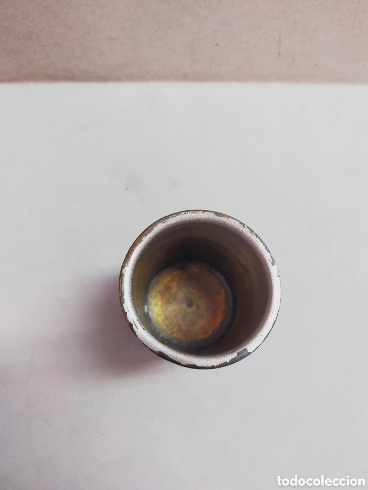 Antig&uuml;edades: VASO DE METAL PLATEADO. 7,5 CM. - Foto 3