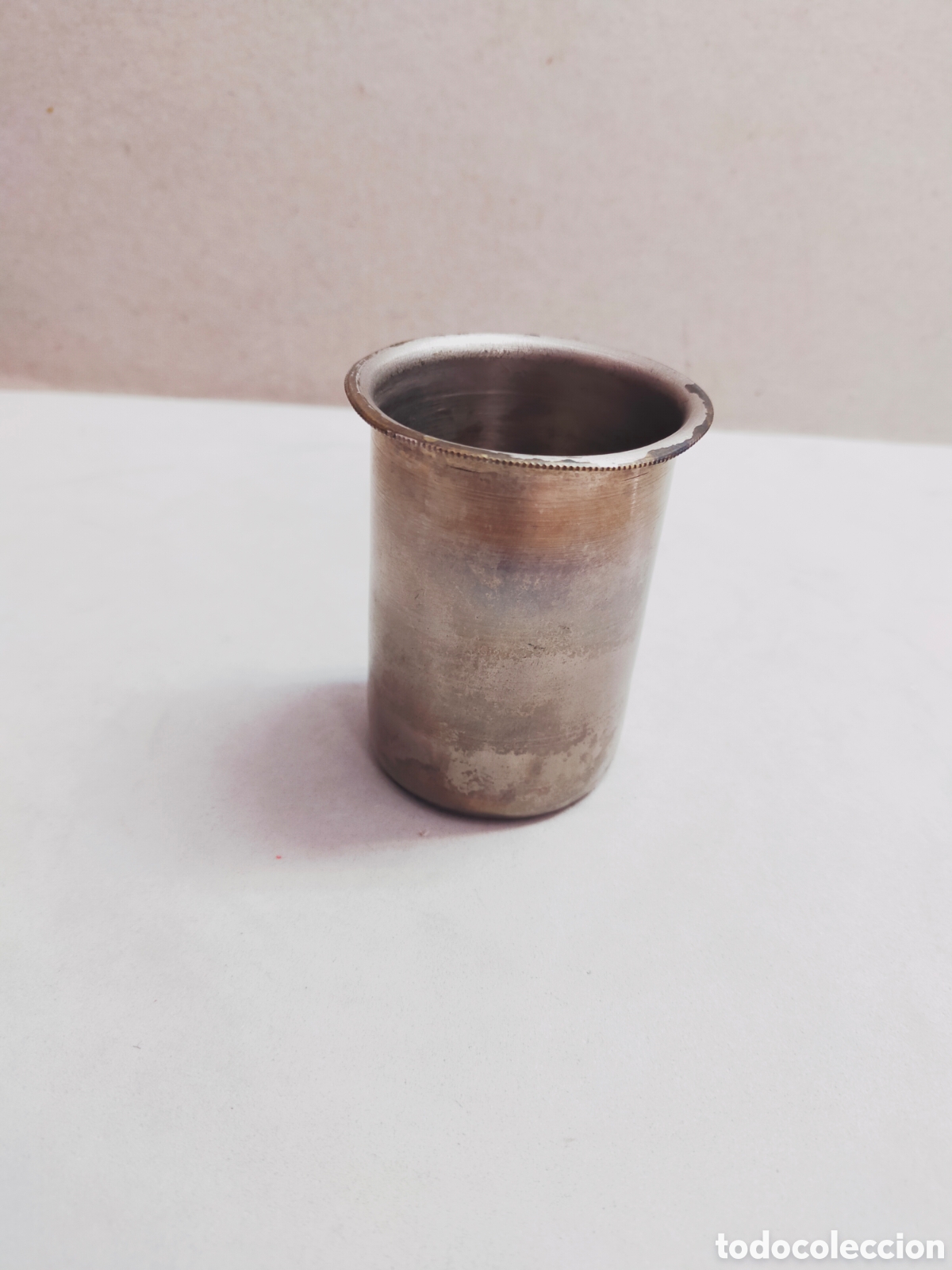 Antig&uuml;edades: VASO DE METAL PLATEADO. 7,5 CM. - Foto 6