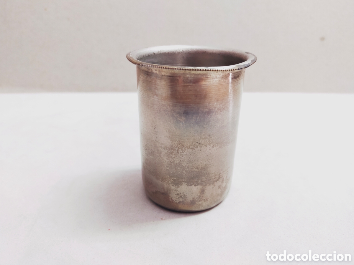 Antig&uuml;edades: VASO DE METAL PLATEADO. 7,5 CM. - Foto 7
