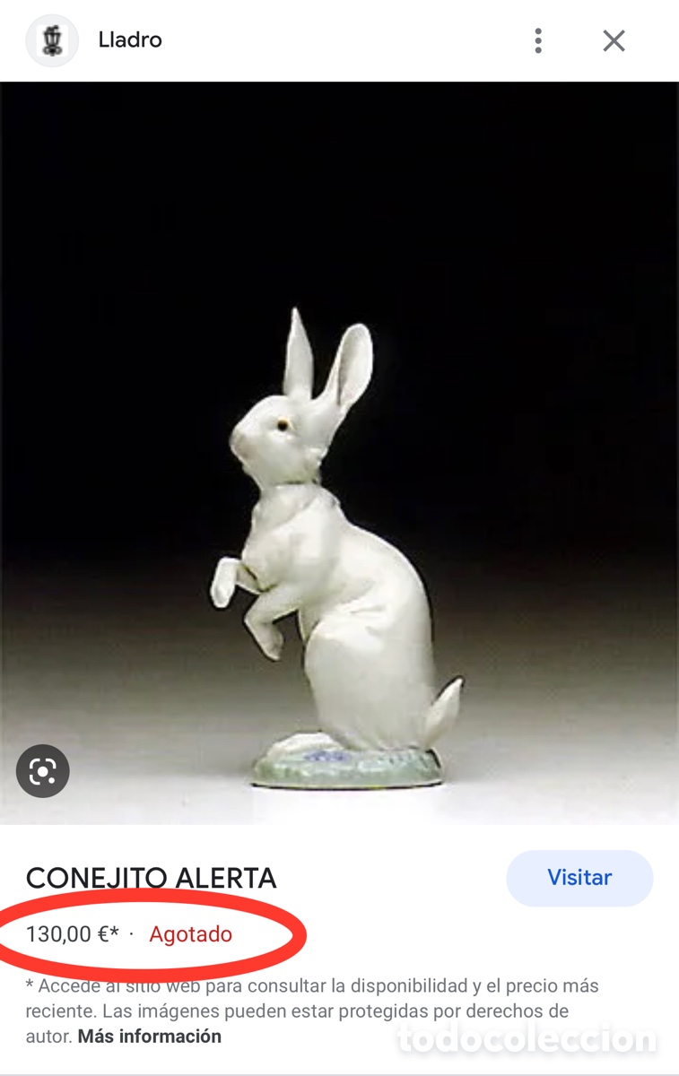 Antig&uuml;edades: REF: 01005886 &ldquo;CONEJITO ALERTA&rdquo; LLADR&Oacute; - Foto 9
