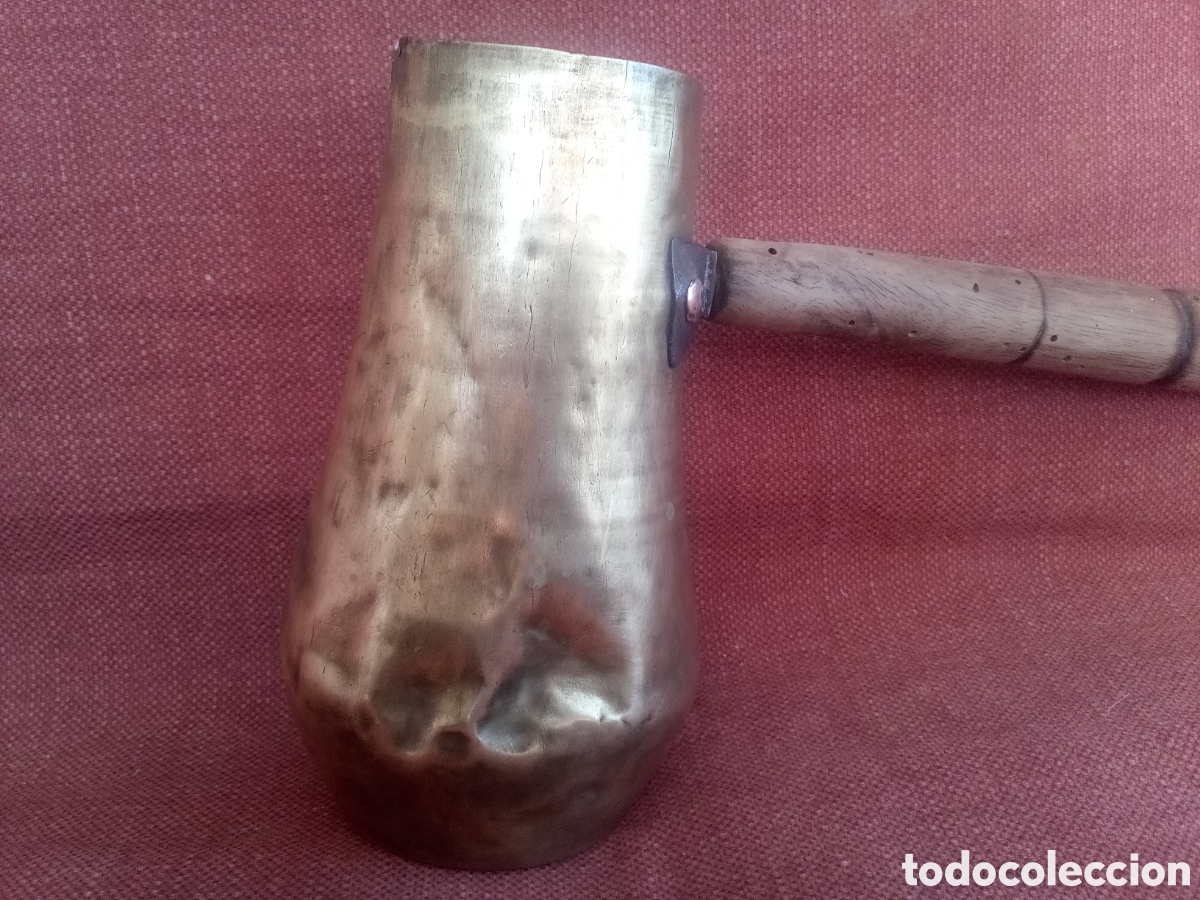 Antig&uuml;edades: CHOCOLATERA LATON - BRONCE - Foto 2