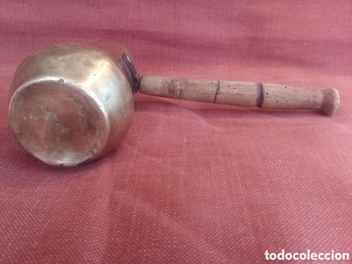 Antig&uuml;edades: CHOCOLATERA LATON - BRONCE - Foto 7