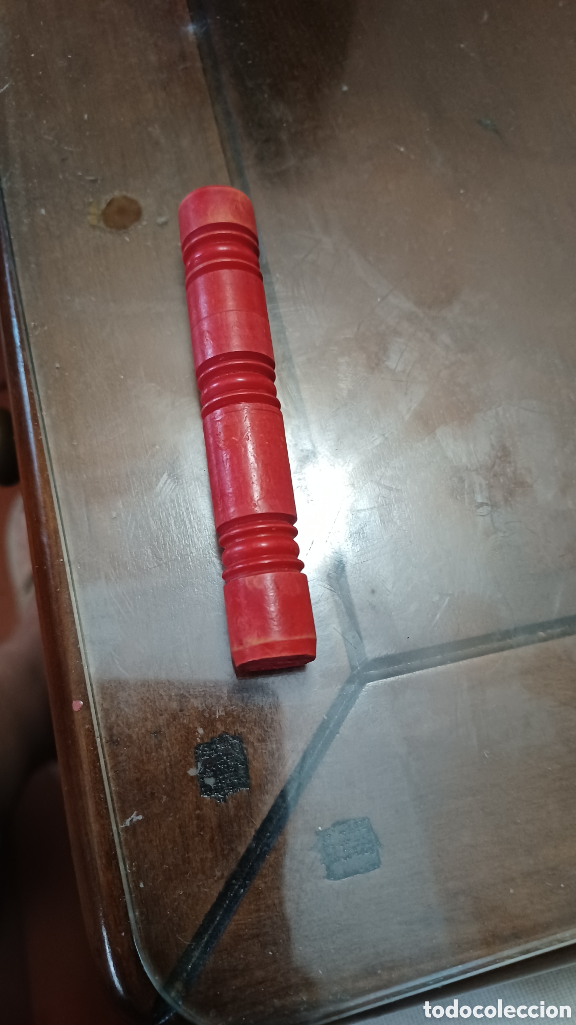 Oggetti Antichi: Alfiletero de madera tallado muy antiguo