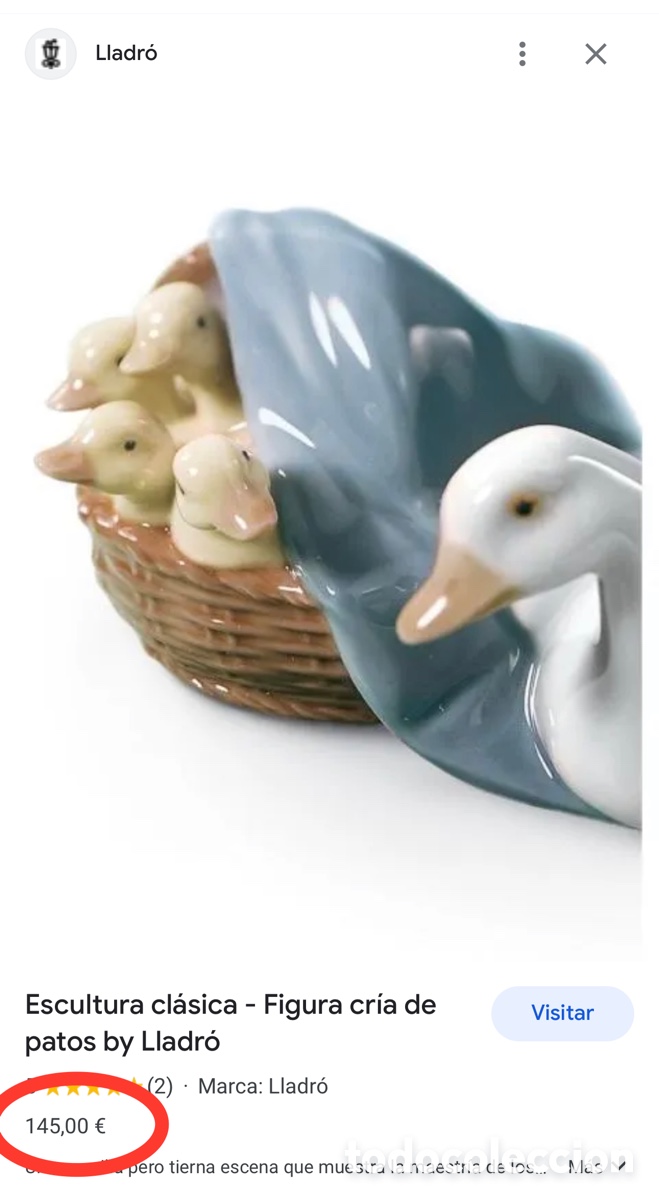 Antig&uuml;edades: REF: 01014895 &ldquo;CR&Iacute;A DE PATOS MATE&rdquo; LLADR&Oacute; - Foto 9
