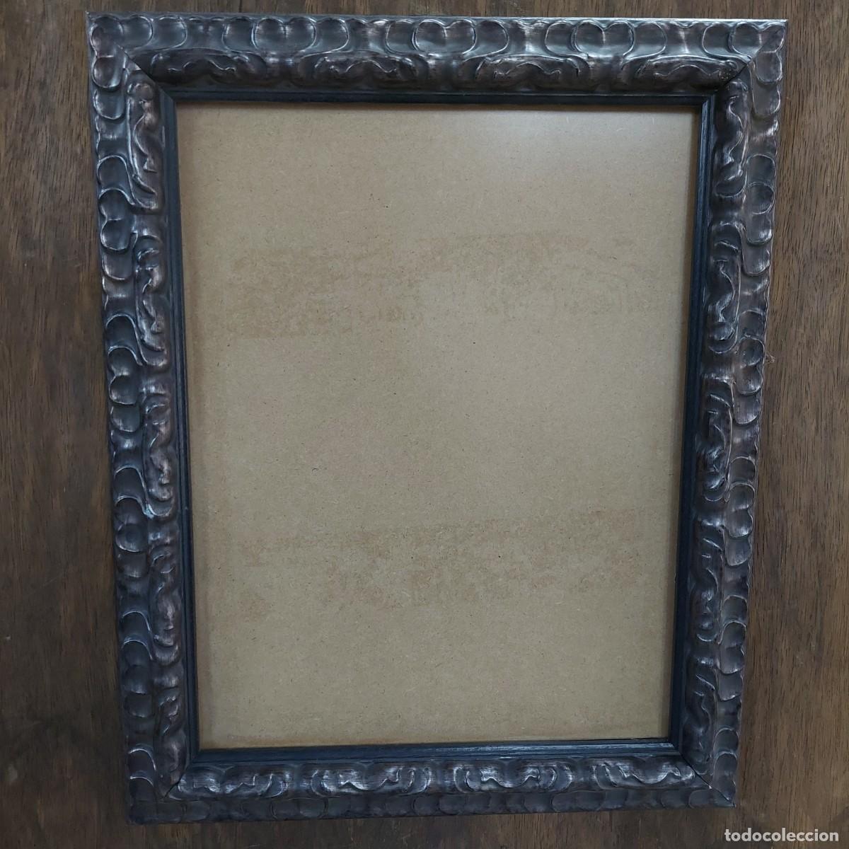 Antig&uuml;edades: Marco de madera con plateado - Foto 1