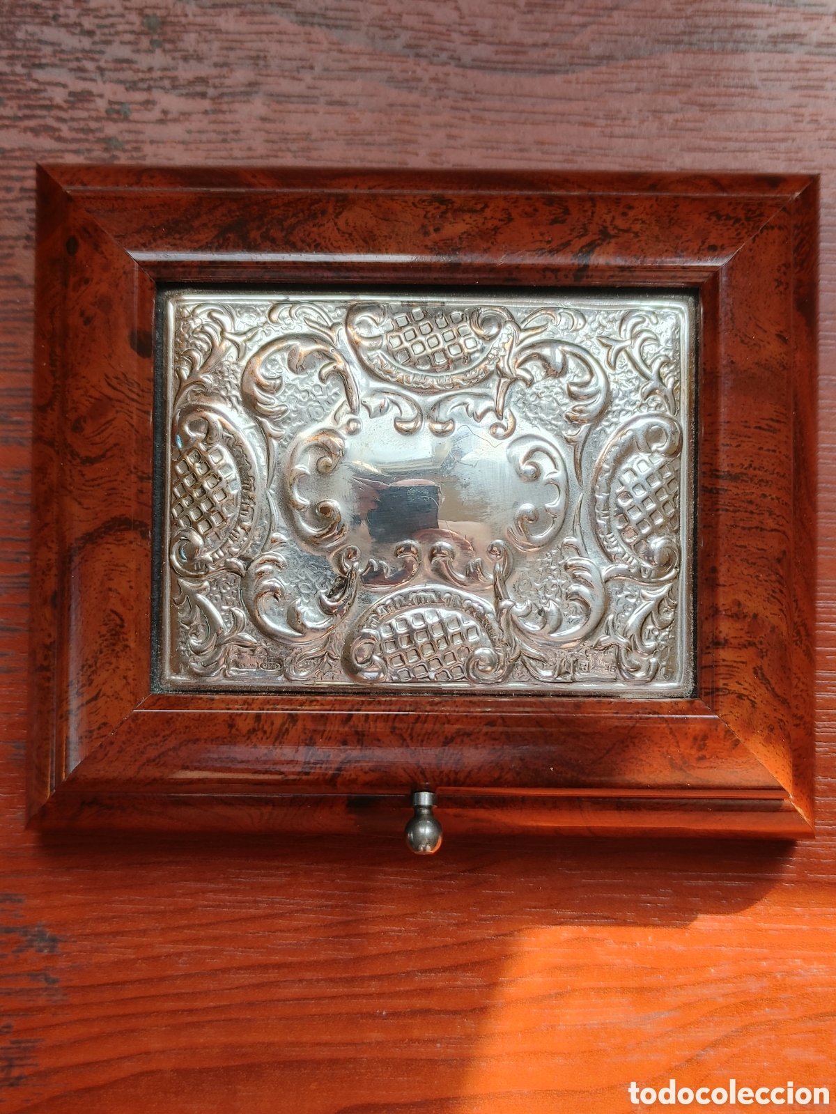Antig&uuml;edades: Joyero con tapa de plata. - Foto 4