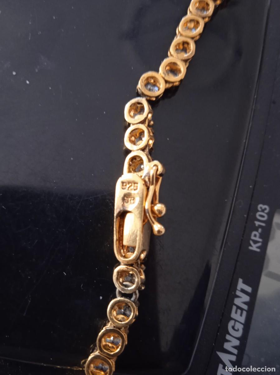 Antig&uuml;edades: Cadena de plata dorada marcada 925 - Foto 5