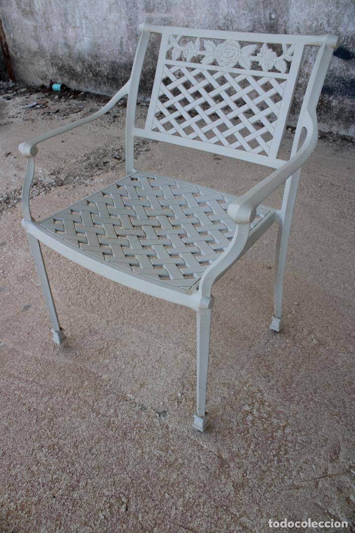 Antig&uuml;edades: silla sill&oacute;n jardin blanco - Foto 4