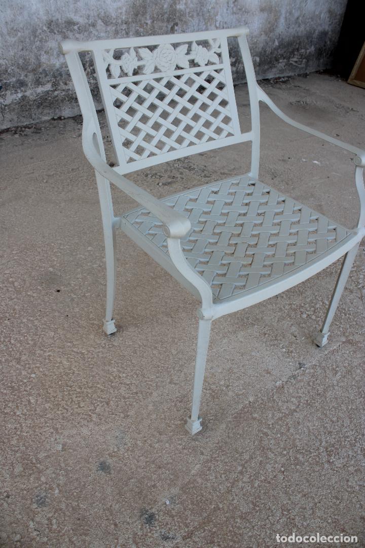 Antig&uuml;edades: silla sill&oacute;n jardin blanco - Foto 5