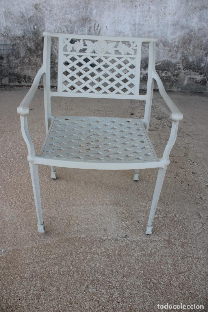 Antig&uuml;edades: silla sill&oacute;n jardin blanco - Foto 6