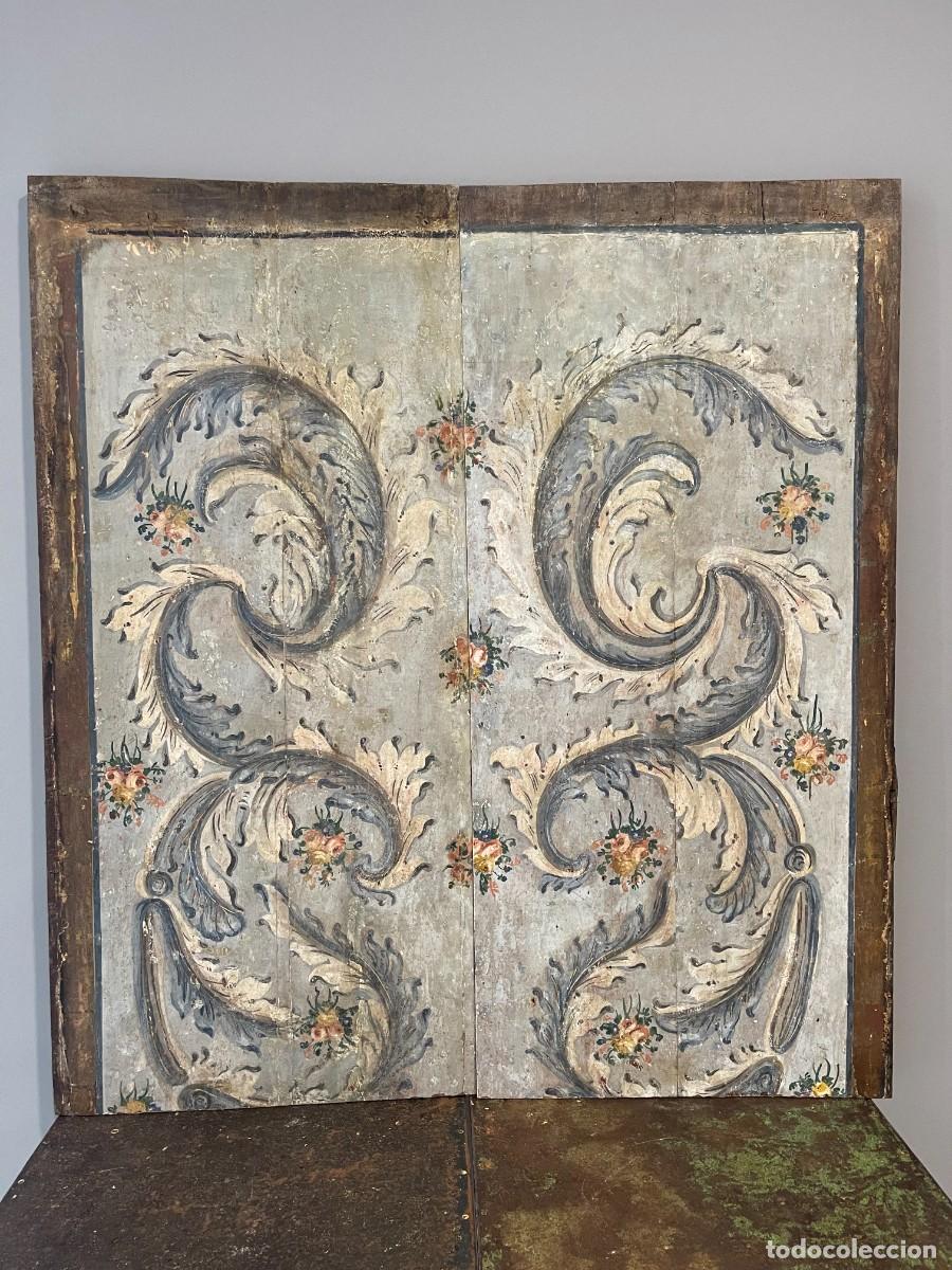 Antig&uuml;edades: Gran Conjunto de Dos &Oacute;leos de Retablo Barroco, Siglo XVIII, Portugu&eacute;s