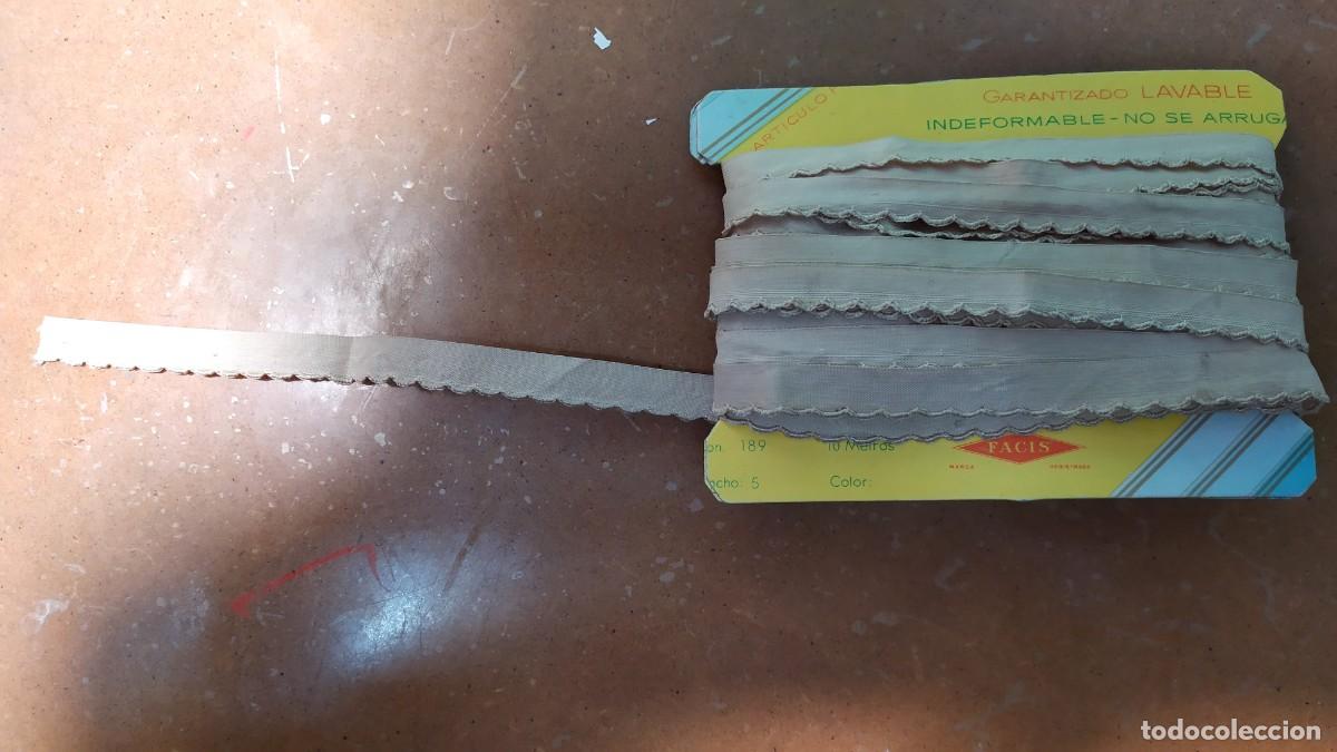 Antig&uuml;edades: CINTA DE ALGOD&Oacute;N BEIGE - Foto 1