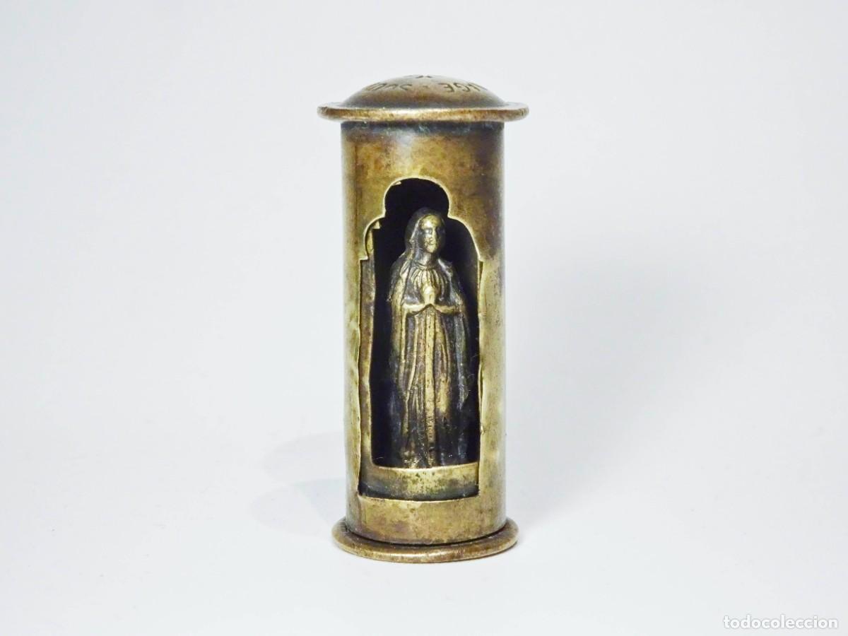Antig&uuml;edades: Capilla de viaje con Virgen Miniatura - Foto 1