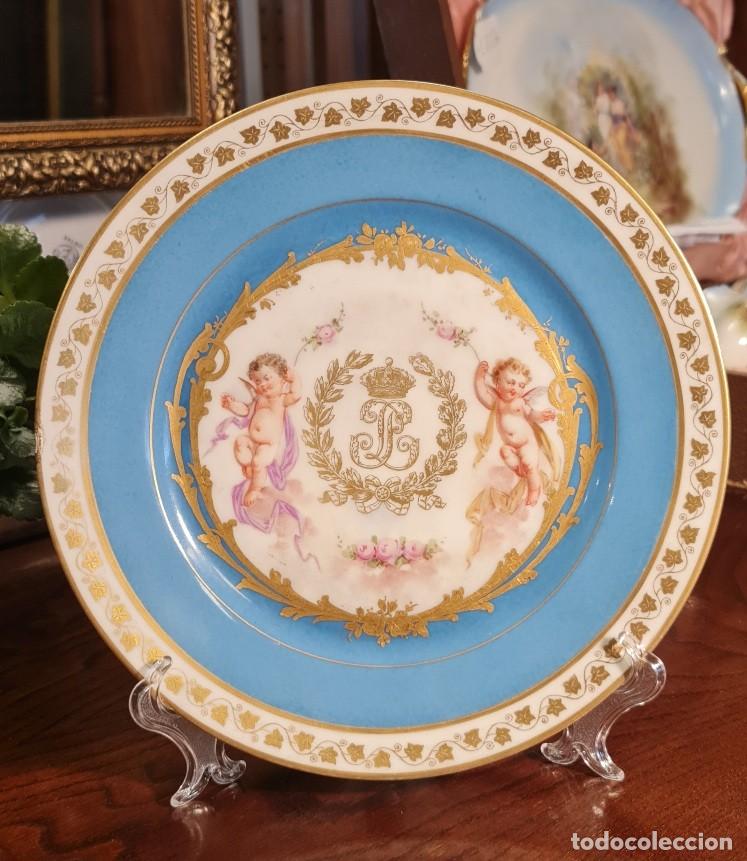 Antig&uuml;edades: Plato Sevres Louis Philippe - Foto 1