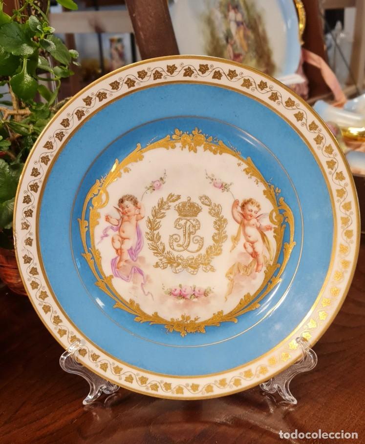 Antig&uuml;edades: Plato Sevres Louis Philippe - Foto 2