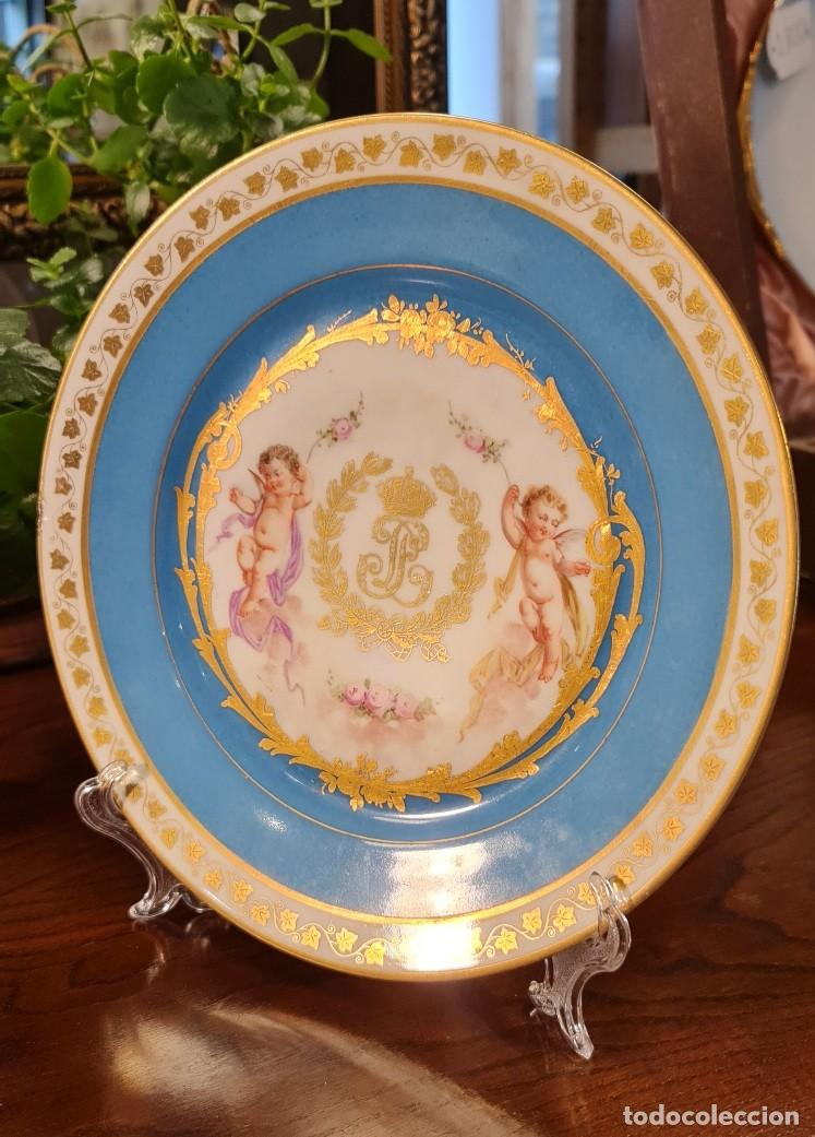 Antig&uuml;edades: Plato Sevres Louis Philippe - Foto 3