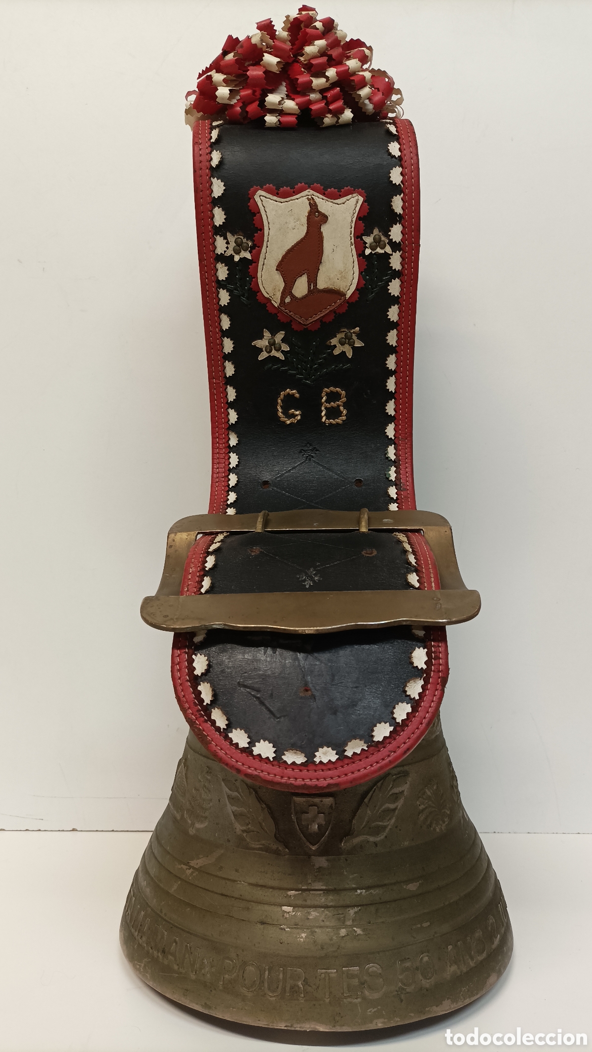 Antig&uuml;edades: Gran cencerro campana Albertano Suiza - Foto 1