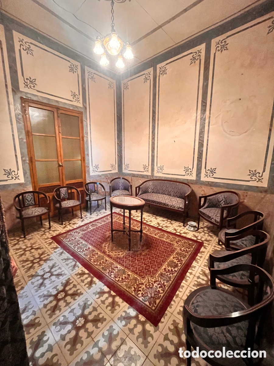 Antig&uuml;edades: Gabinete antiguo caoba seda y bronce - Foto 1