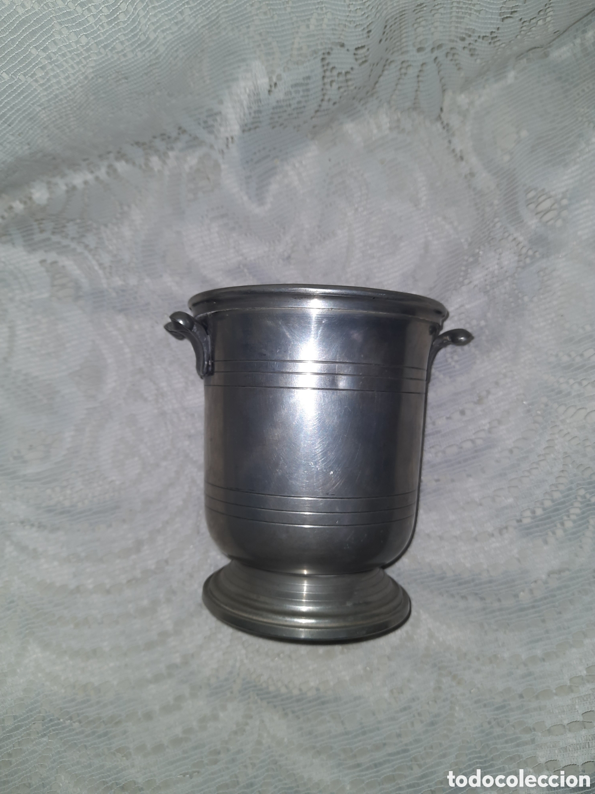 Antig&uuml;edades: Peltre recipiente cubitera - Foto 3