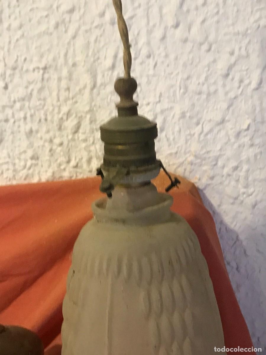Antig&uuml;edades: LAMPARA CON TULIPA PRECIOSA - Foto 5