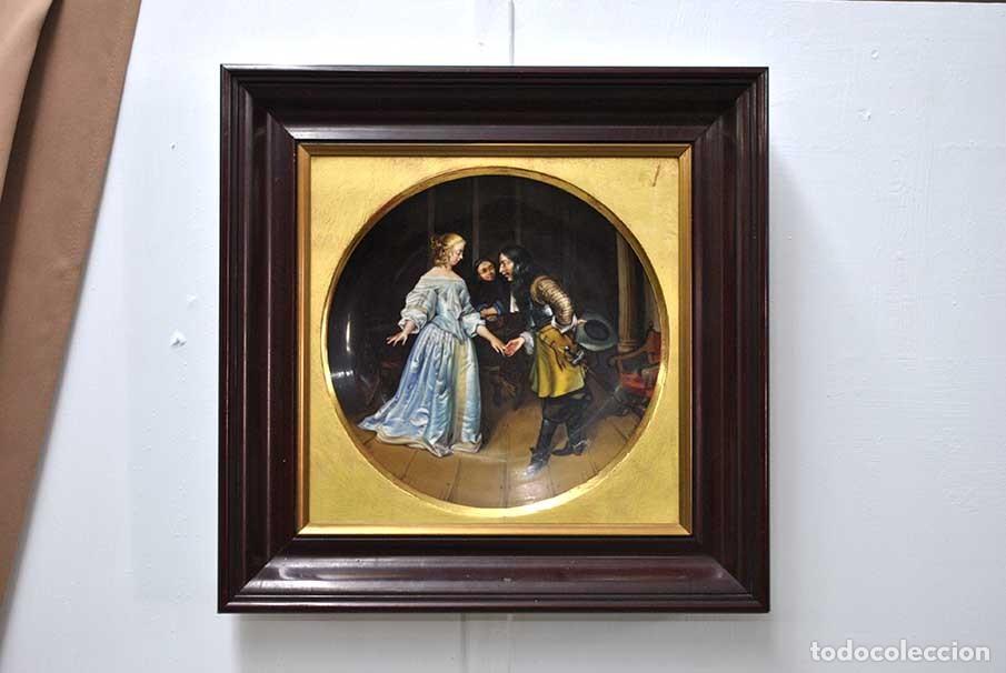 Antig&uuml;edades: CUADRO PORCELANA ALGORA - Foto 2