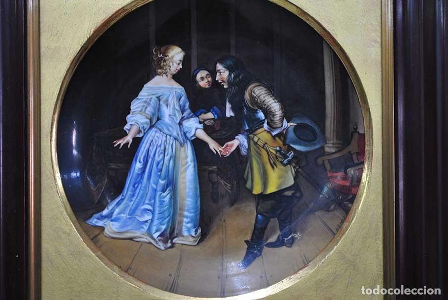 Antig&uuml;edades: CUADRO PORCELANA ALGORA - Foto 9