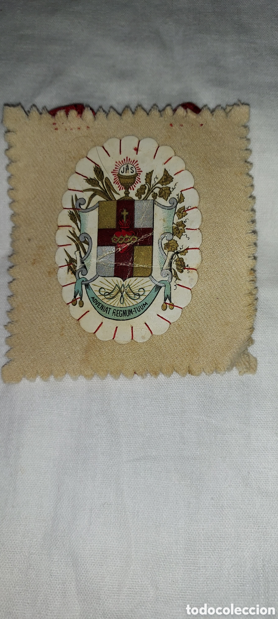 Antig&uuml;edades: ANTIGUO ESCAPULARIO SAGRADO CORAZON - Foto 1
