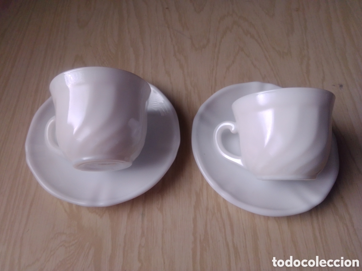 Antig&uuml;edades: 2 TAZAS/PLATO CAF&Eacute; ARCOPAL (2x4&euro;) - Foto 3