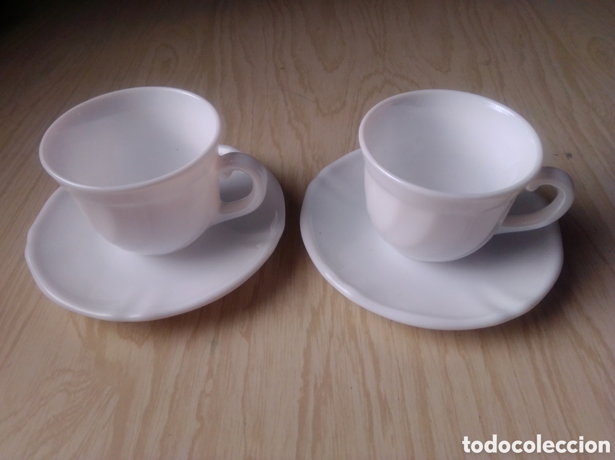 Antig&uuml;edades: 2 TAZAS/PLATO CAF&Eacute; ARCOPAL (2x4&euro;) - Foto 1