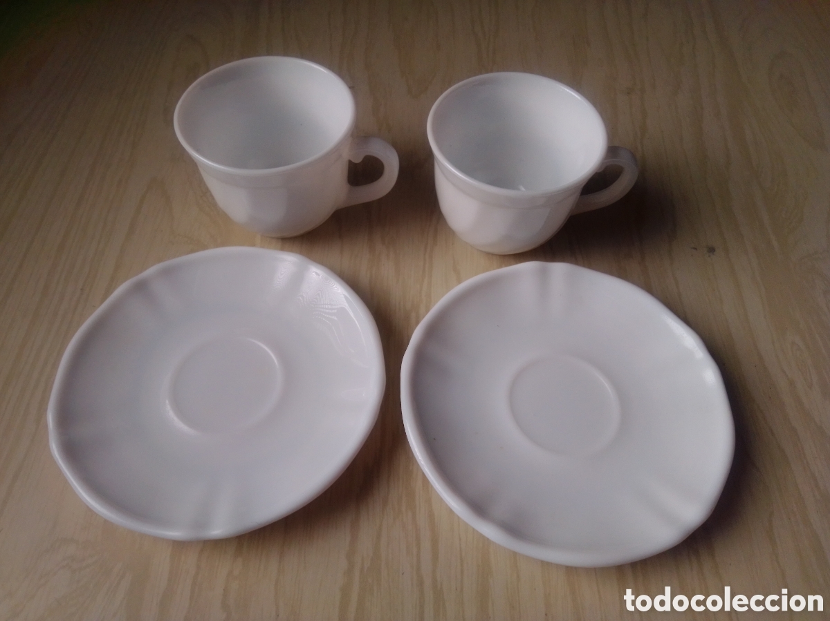 Antig&uuml;edades: 2 TAZAS/PLATO CAF&Eacute; ARCOPAL (2x4&euro;) - Foto 2