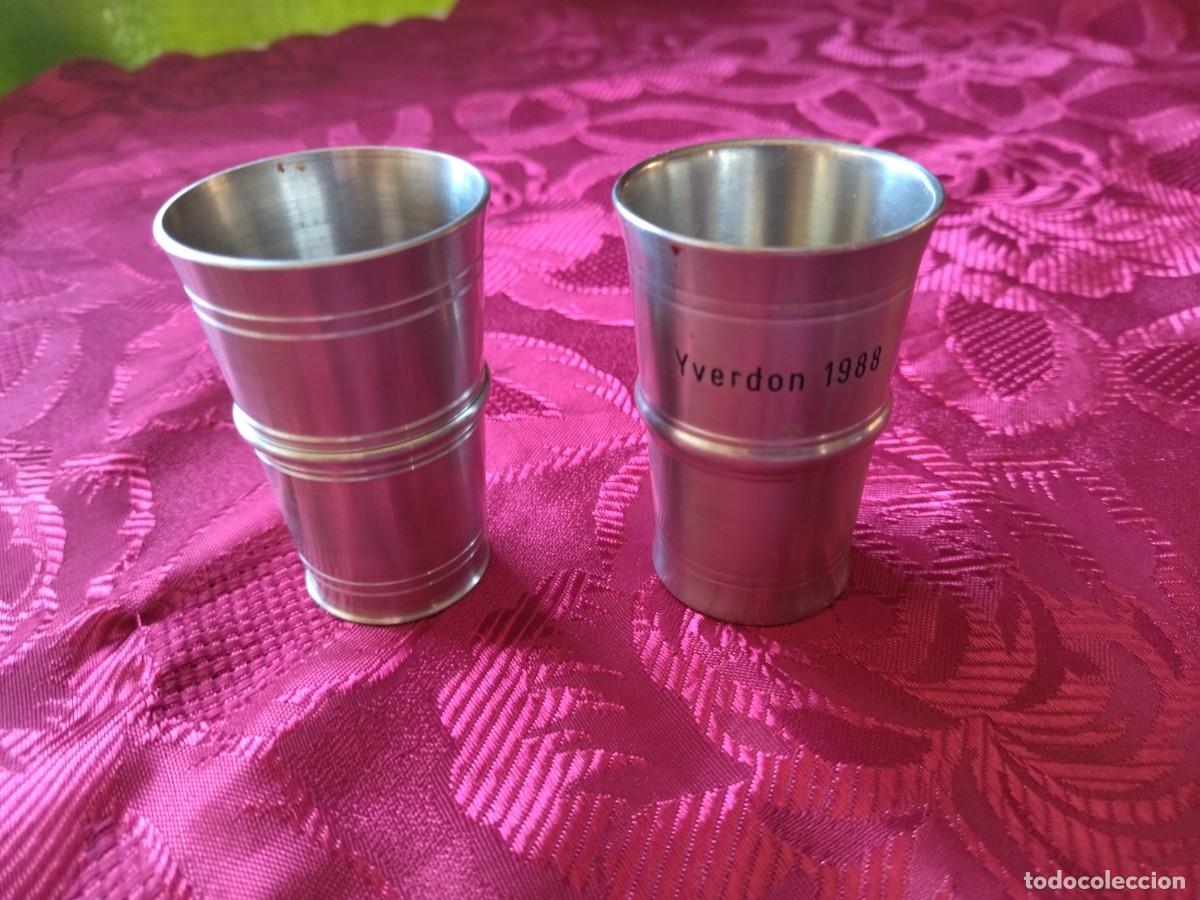 Antig&uuml;edades: Lote de 2 vasos de esta&ntilde;o. - Foto 2