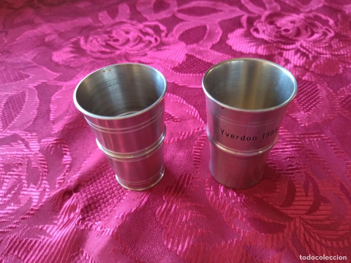 Antig&uuml;edades: Lote de 2 vasos de esta&ntilde;o. - Foto 3