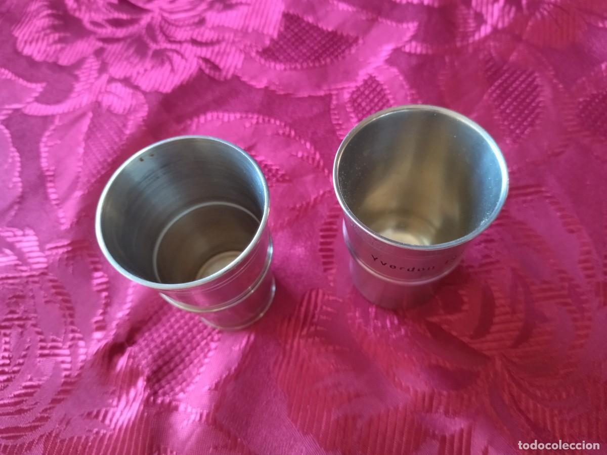 Antig&uuml;edades: Lote de 2 vasos de esta&ntilde;o. - Foto 4