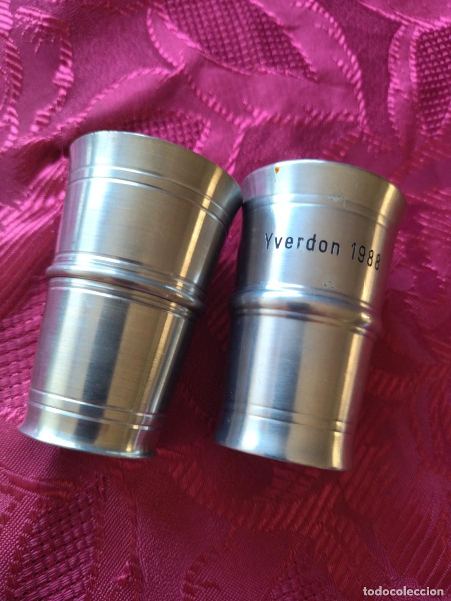 Antig&uuml;edades: Lote de 2 vasos de esta&ntilde;o. - Foto 6
