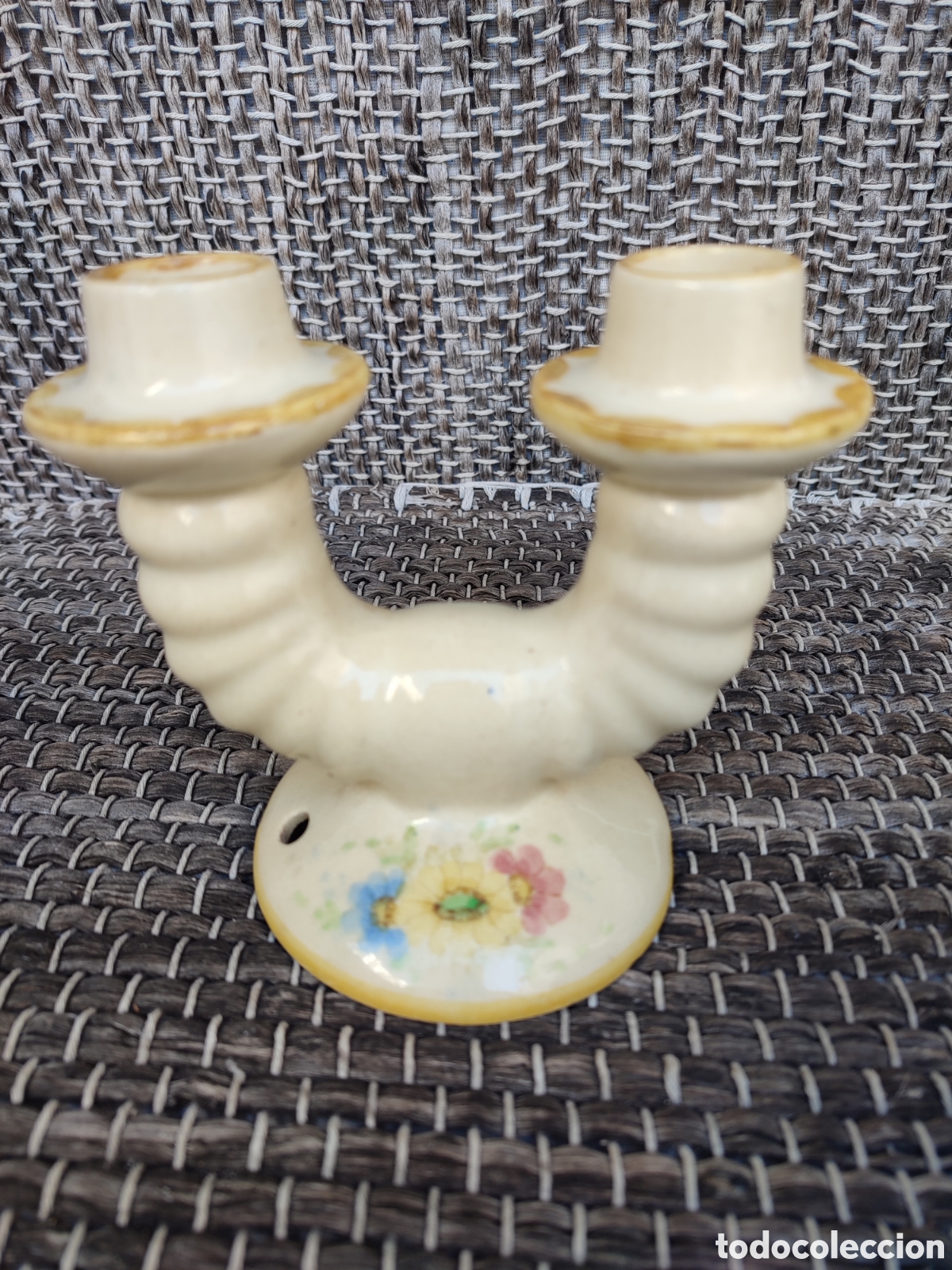 Antig&uuml;edades: Antiguo candelabro peque&ntilde;o - Foto 1
