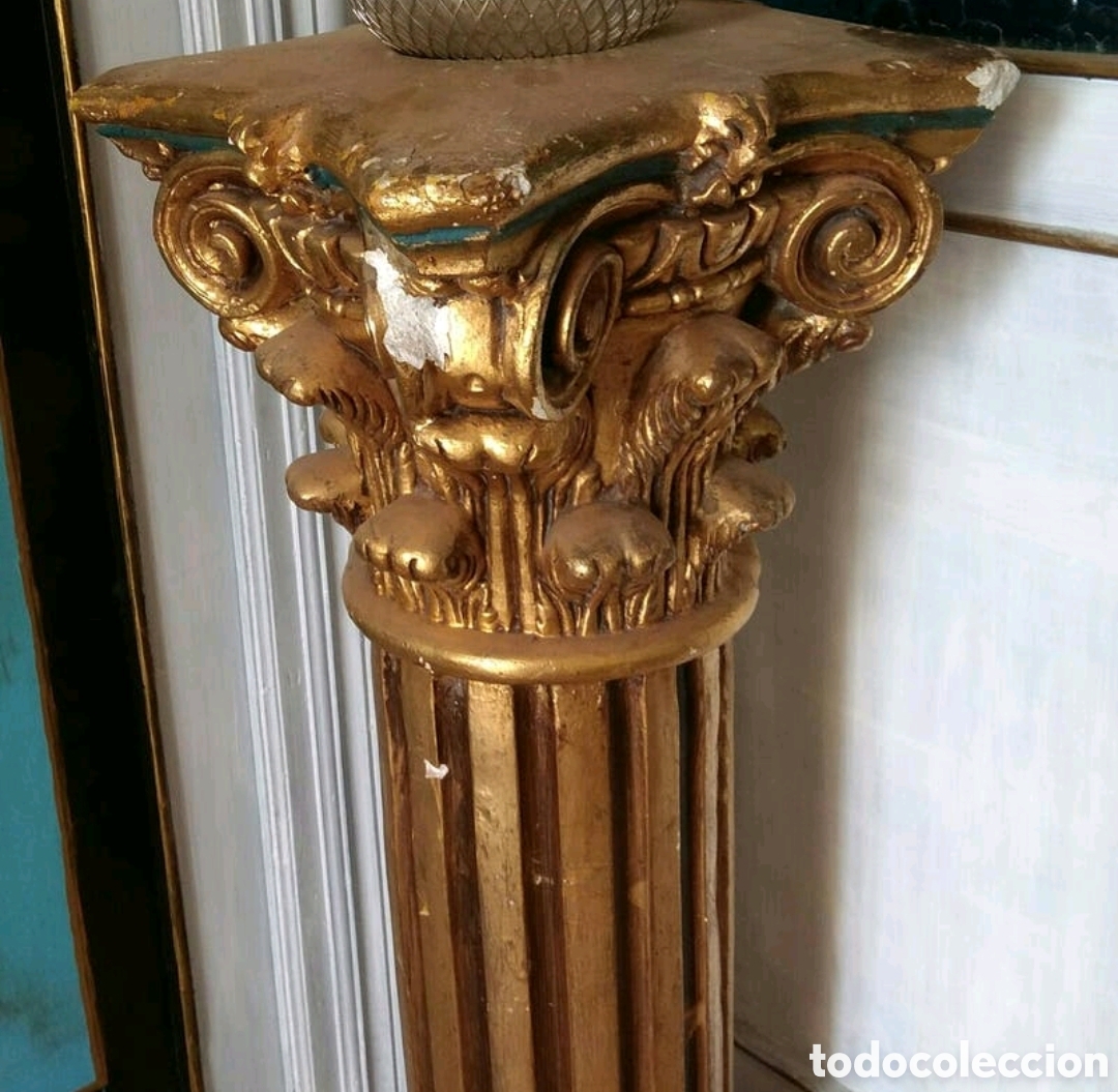 Antig&uuml;edades: COLUMNA CAPITEL DORADO - Foto 1