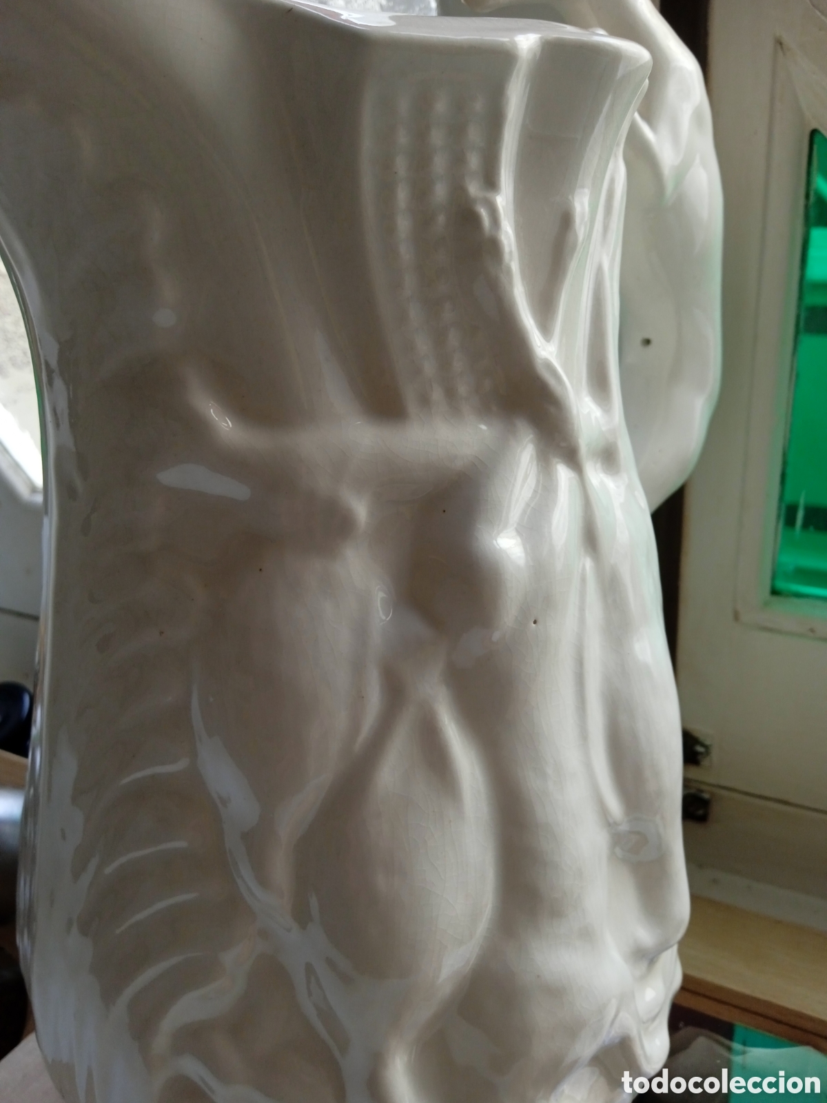 Antig&uuml;edades: Jarra blanca con asa - Foto 5