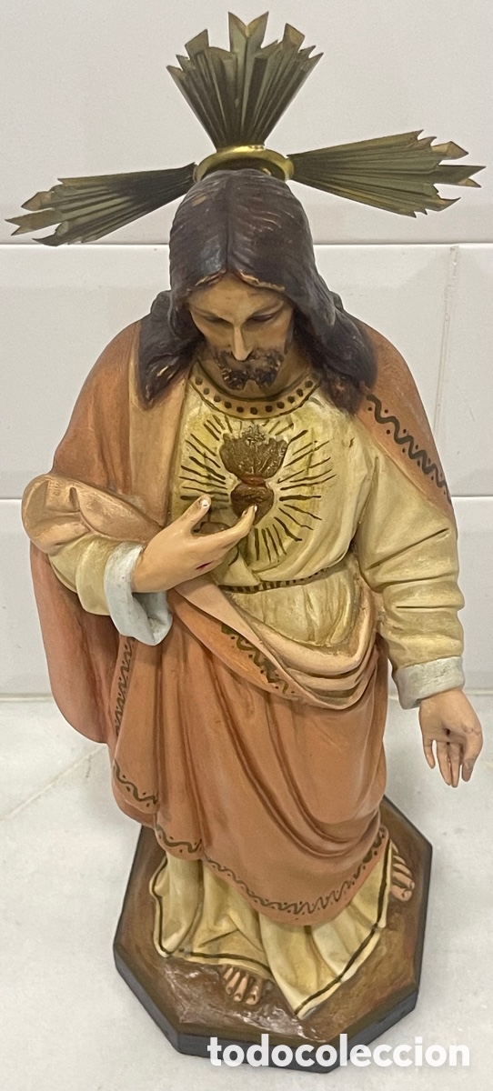 Antig&uuml;edades: ANTIGUO SAGRADO CORAZ&Oacute;N DE JES&Uacute;S DE OLOT - Foto 4