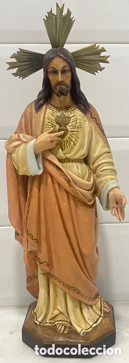 Antig&uuml;edades: ANTIGUO SAGRADO CORAZ&Oacute;N DE JES&Uacute;S DE OLOT - Foto 6
