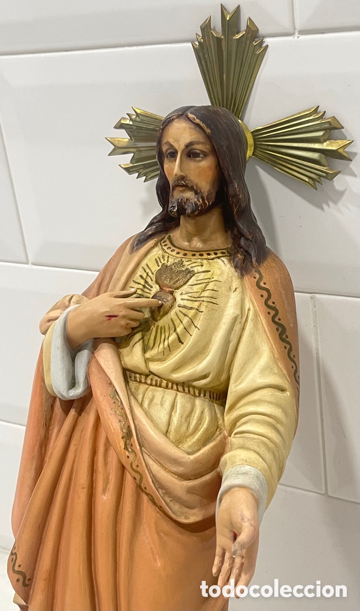 Antig&uuml;edades: ANTIGUO SAGRADO CORAZ&Oacute;N DE JES&Uacute;S DE OLOT - Foto 10