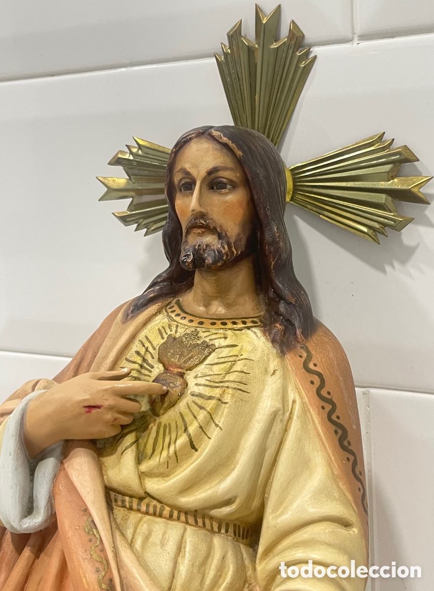 Antig&uuml;edades: ANTIGUO SAGRADO CORAZ&Oacute;N DE JES&Uacute;S DE OLOT - Foto 16